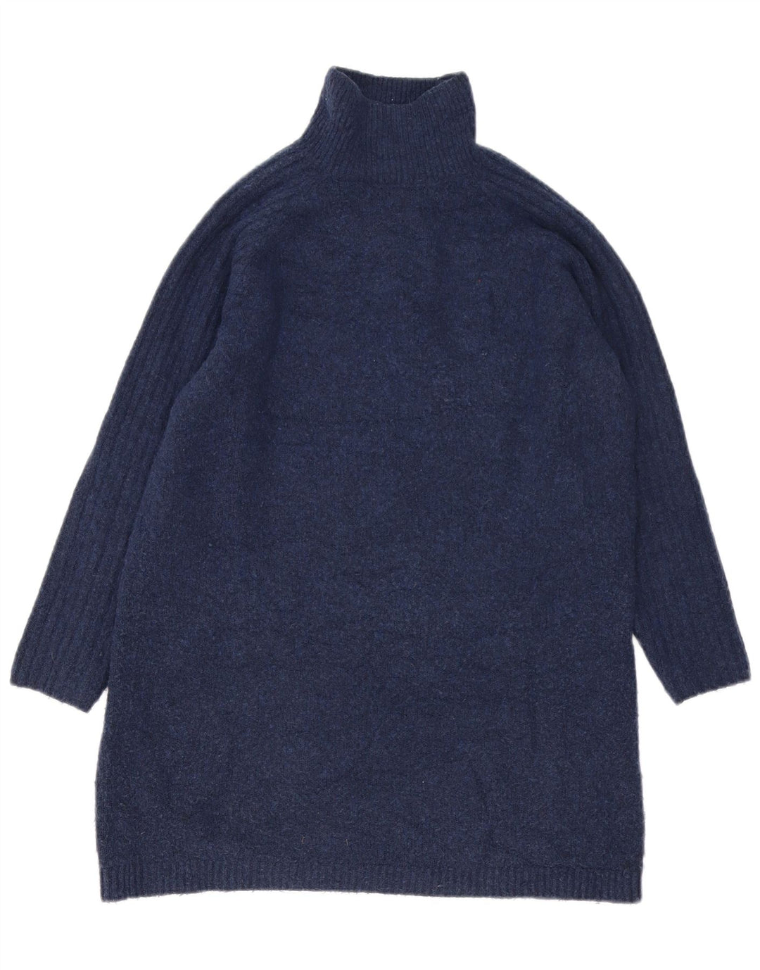Marks & Spencer Suéter largo con cuello vuelto para mujer UK 10 Small Navy B