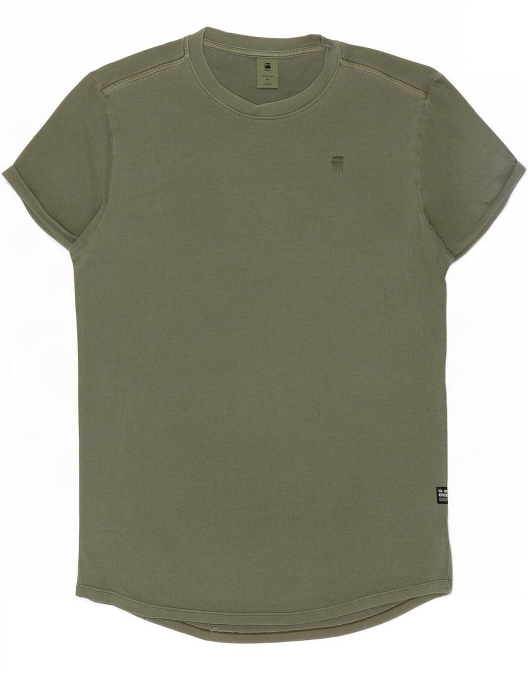 G-Star Hombre Camiseta Top Medium Khaki Algodón