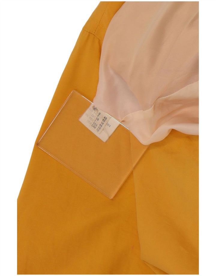 Vintage mujer oversize gabardina Reino Unido 14 algodón amarillo grande