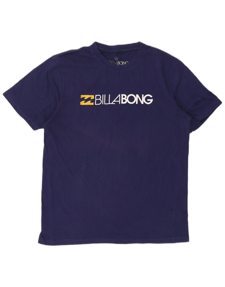 Billabong Hombre Camiseta Gráfica Top Medium Azul Marino Algodón