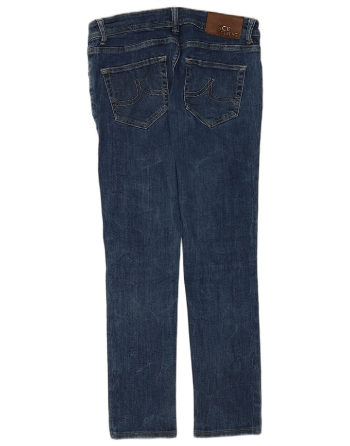 Iceberg Vaqueros Slim Mujer W28 L28 Algodón Azul