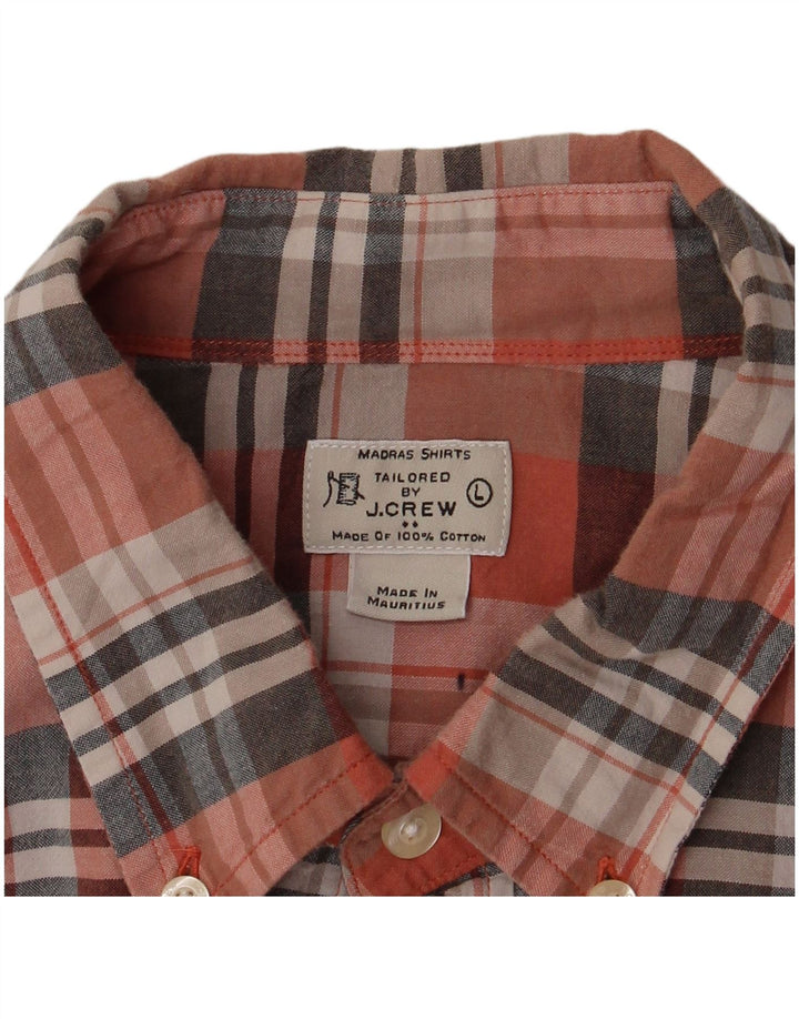 Camisa J. Crew para hombre de algodón a cuadros rosas grandes