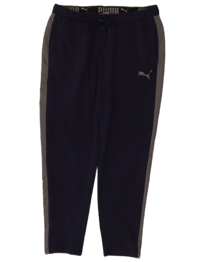 PUMA Pantalones de chándal para hombre, talla grande, color azul marino