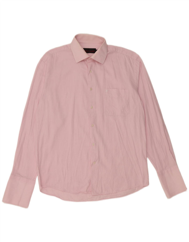 PIERRE CARDIN Camisa De Hombre Grande Rosa Espiga Algodón