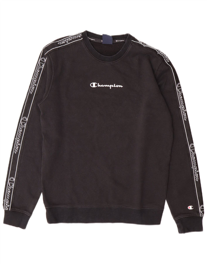 Champion Sudadera Gráfica para Hombre Jersey Pequeño De Algodón Negro
