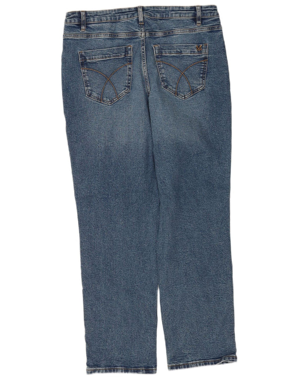 Crew Clothing Vaqueros rectos para novia para mujer UK 12 Medium W32 L28 Azul