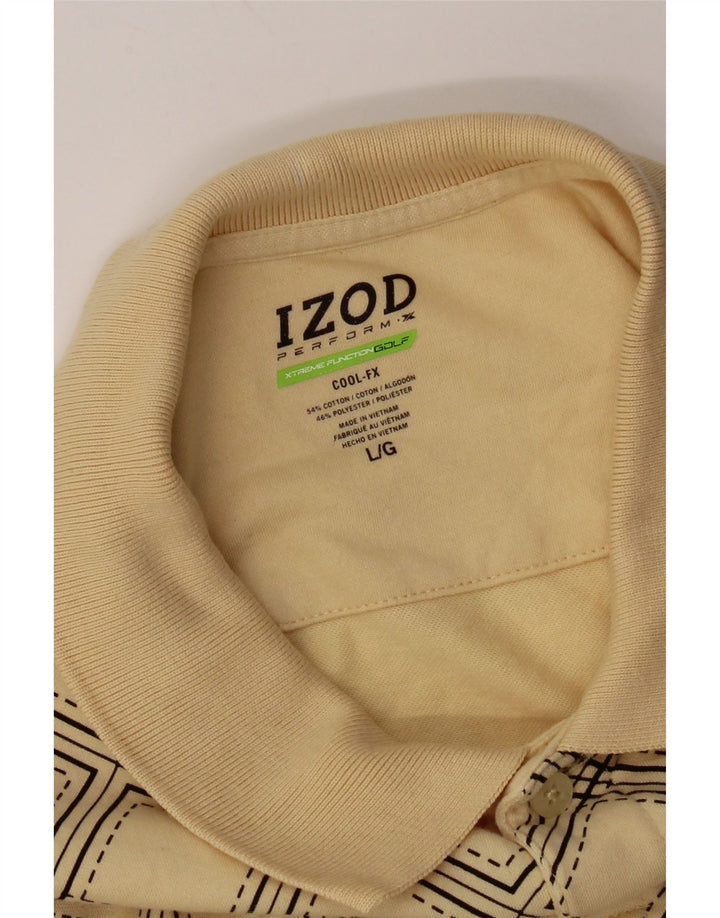 Izod Polo Hombre De Algodón A Cuadros Amarillos Grandes