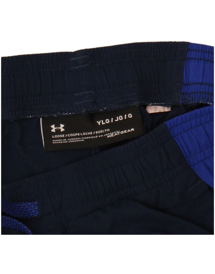 UNDER ARMOUR Pantalones cortos deportivos Heat Gear para niños 11-12 años Grande Azul marino