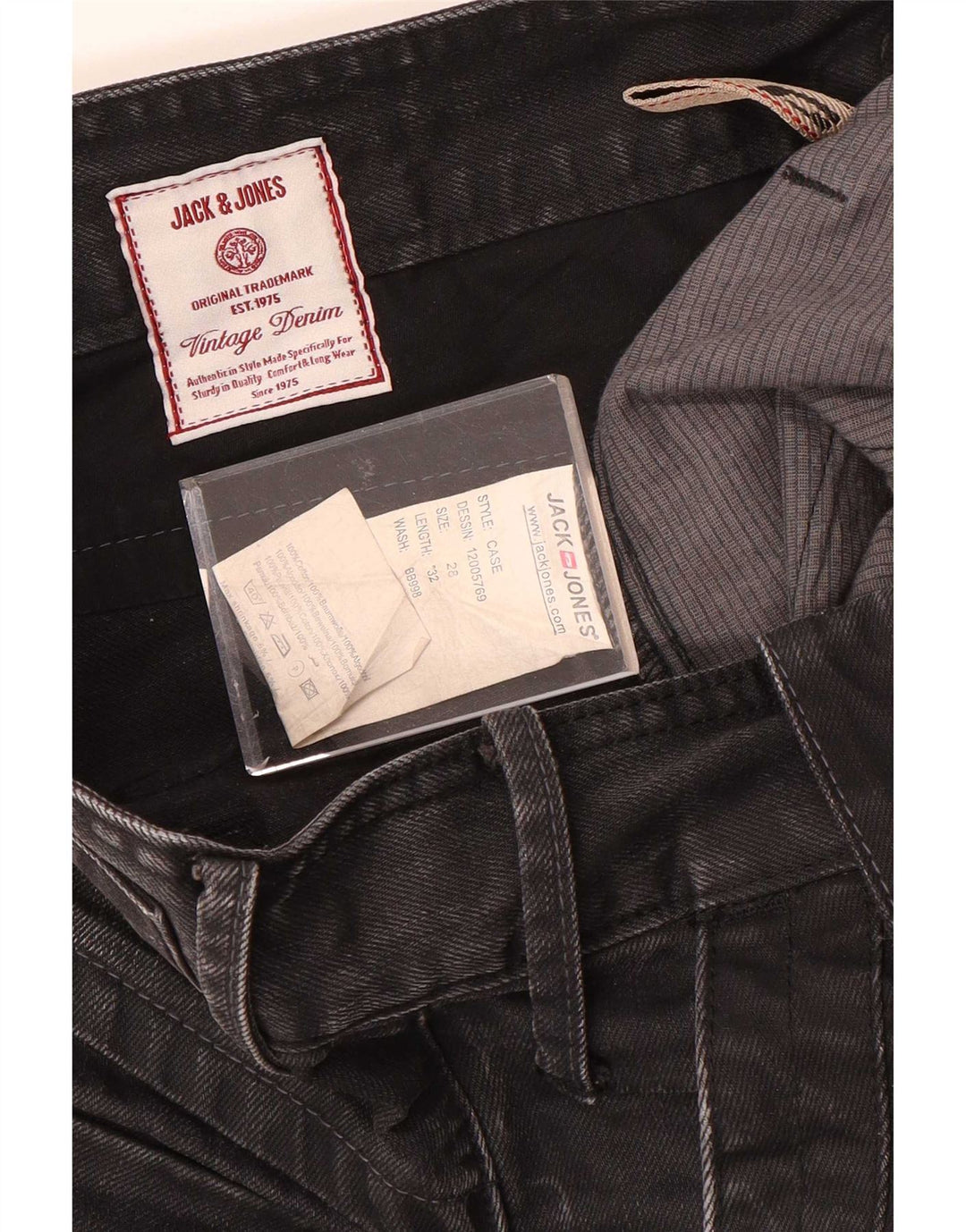 Jack & Jones Vaqueros rectos cargo para hombre W28 L32 Algodón gris