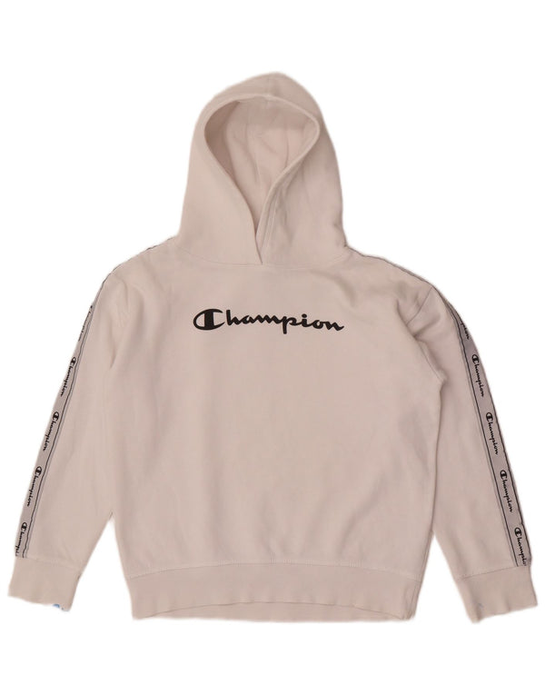 Champion Sudadera con capucha gráfica para niñas 9-10 años Mediana Algodón blanco