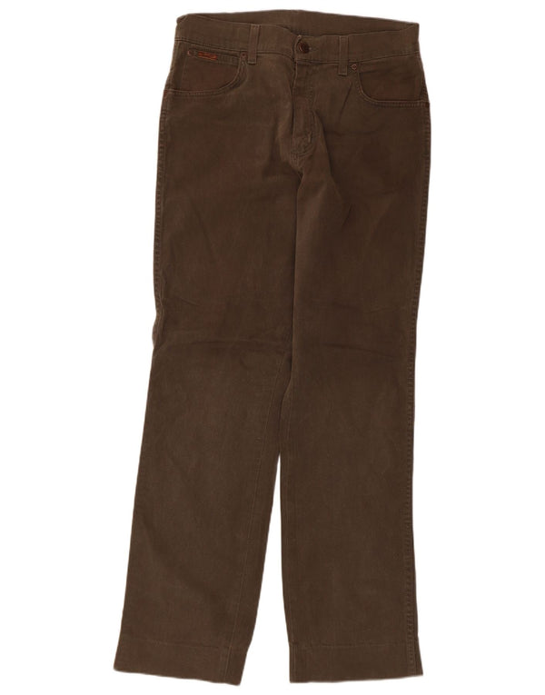 Wrangler Pantalones casuales rectos elásticos Texas para hombre W32 L34 Algodón marrón