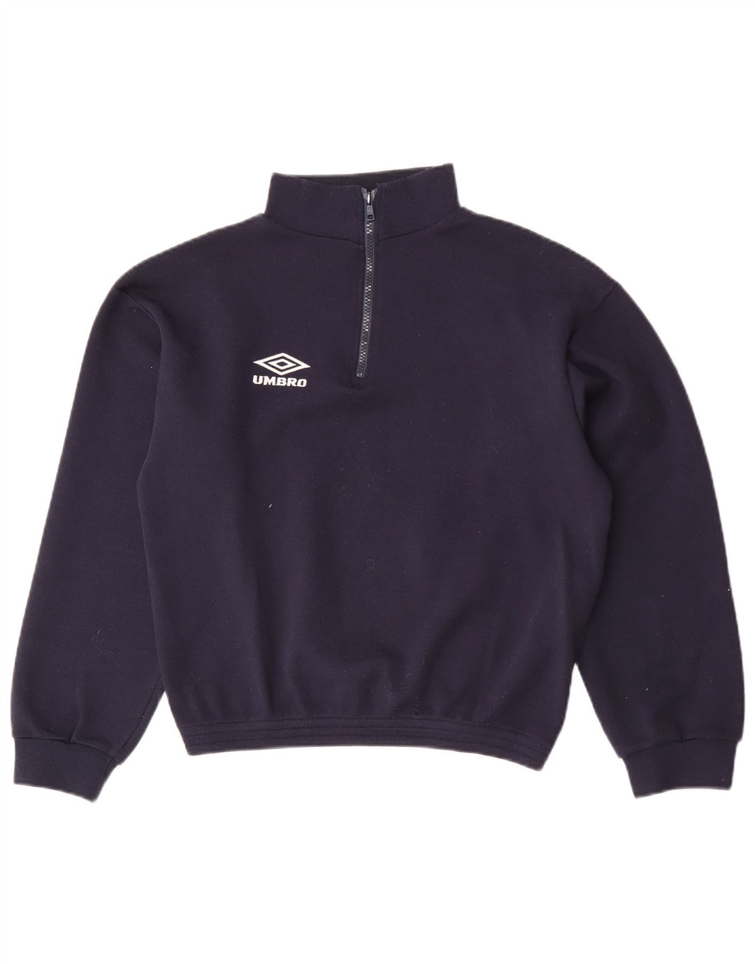 Umbro Hombre Crop Zip Neck Sudadera Jumper Small Azul Marino