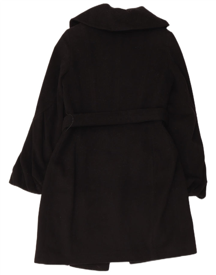 COAST Abrigo cruzado para mujer UK 10 Small Lana negra