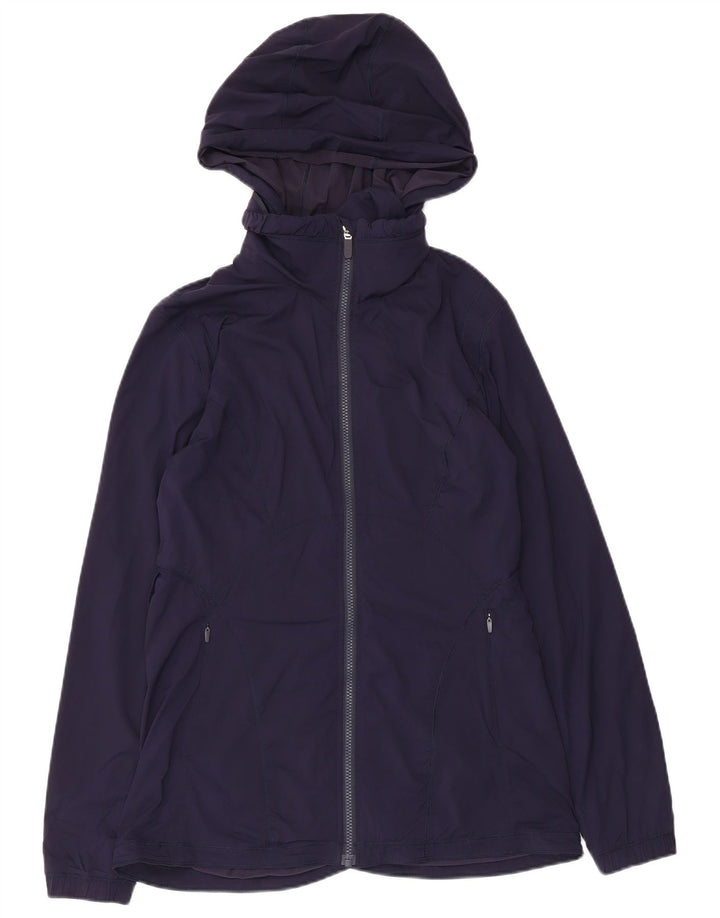 Lululemon - Chaqueta cortavientos con capucha para mujer, talla 8, nailon azul marino mediano