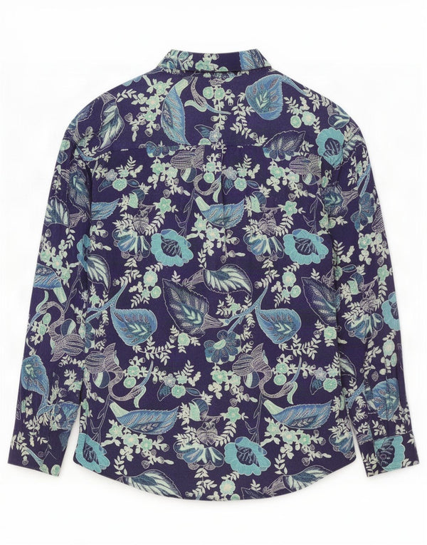 Orso Poeta Mens Shirt 2XL Navy Blue Paisley Viscose