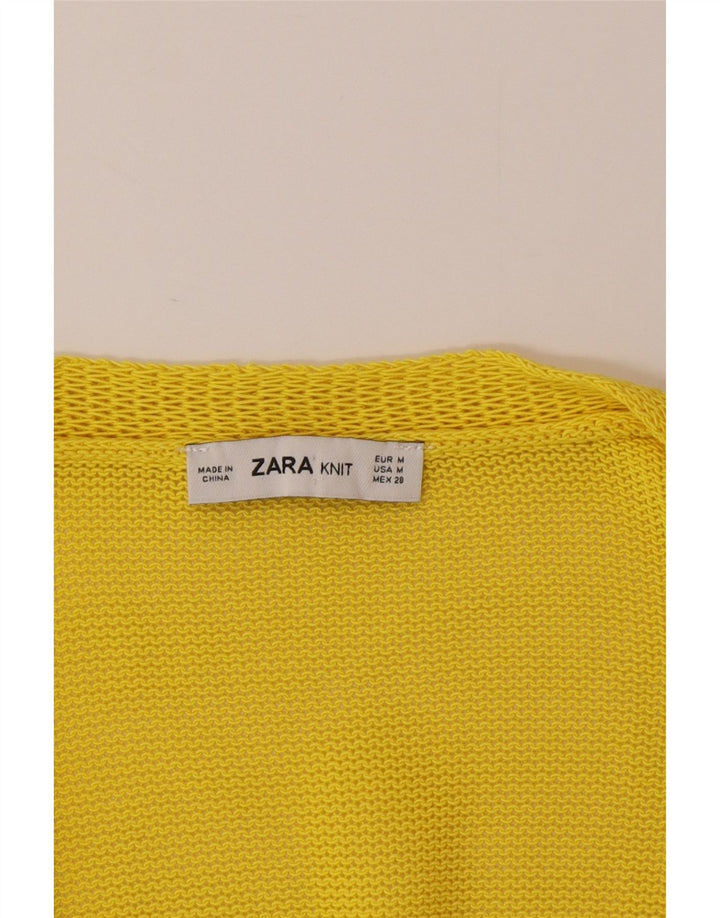 Zara Mujer Suéter Cárdigan Extragrande UK 42 Medio Amarillo