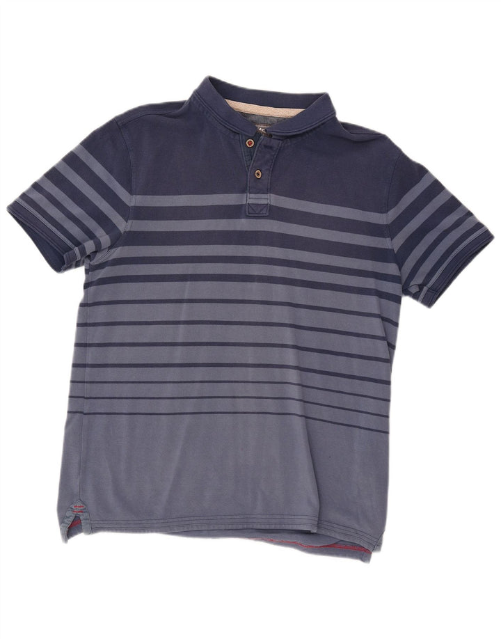 Polo de hombre Fat Face de algodón a rayas azules grandes