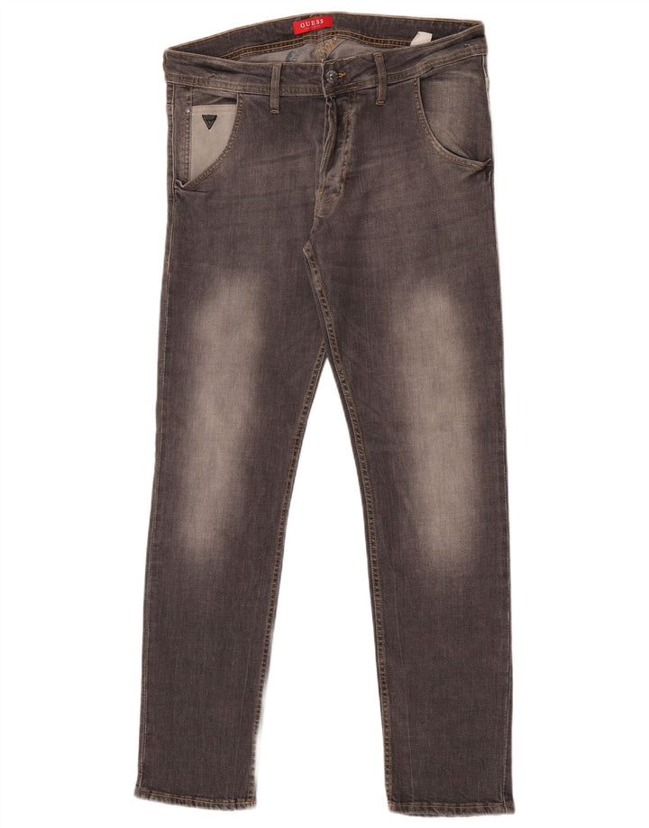 Guess Vaqueros Slim Hombre W33 L32 Algodón Gris