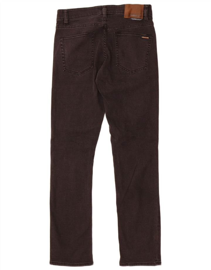 Volcom Vaqueros rectos ajustados Vorta para hombre W28 L31 Algodón negro