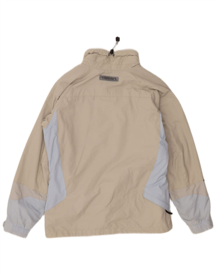 Columbia Chaqueta cortavientos para hombre UK 36 Small Beige Colorblock Poliamida