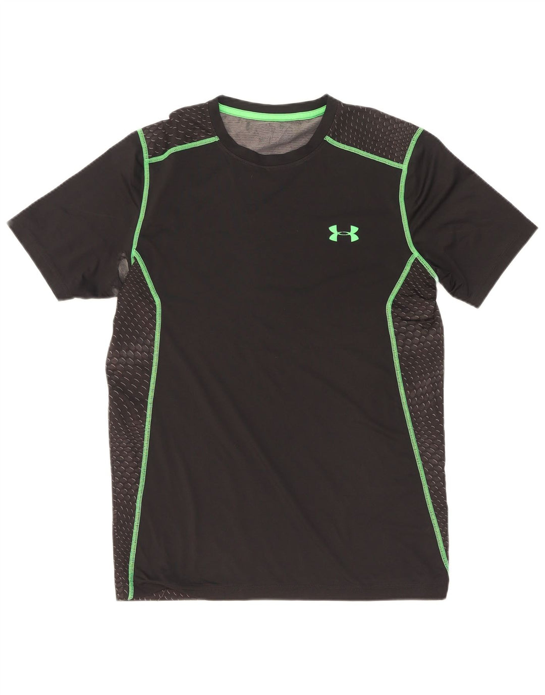 Camiseta Under Armour Hombre Top Small Negro Geométrico Poliéster