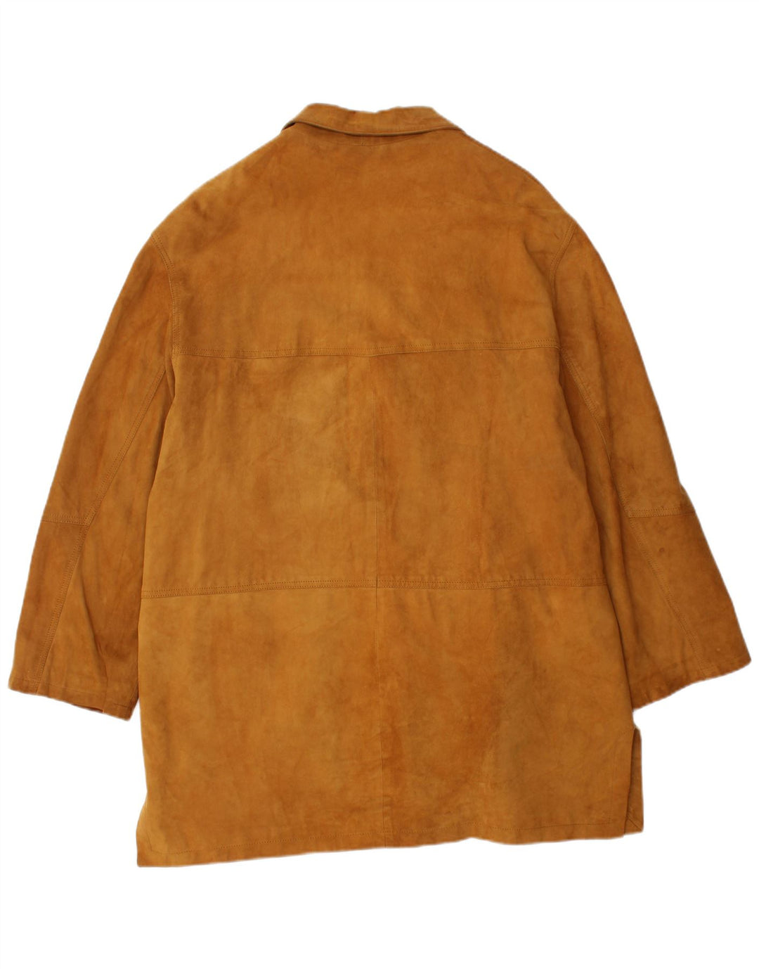 VINTAGE Chaqueta de ante para mujer Reino Unido 18 XL Cuero marrón