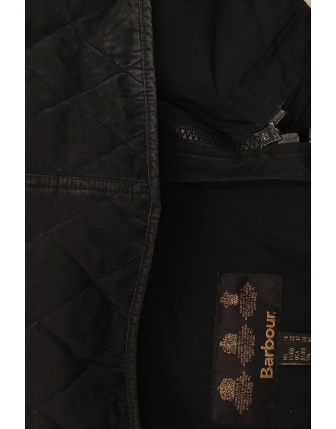 Barbour Chaqueta acolchada para mujer UK 46 Grande Poliamida negra