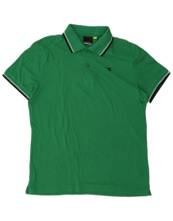 Diadora Polo Hombre Grande Verde Algodón