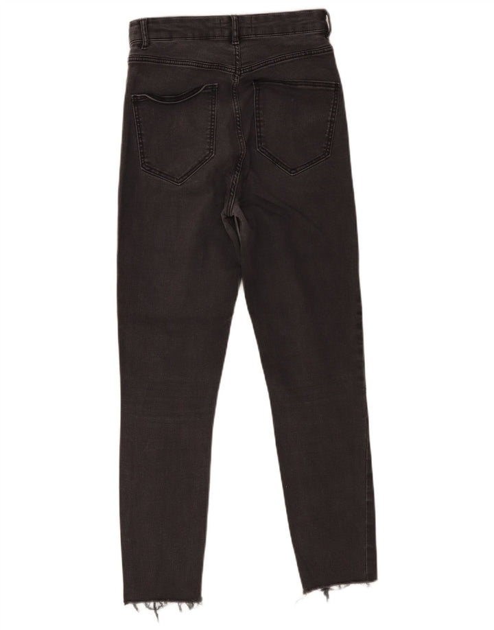 Zara Jeans recortados desgastados para mujer EU 38 Small W28 L25 Gris