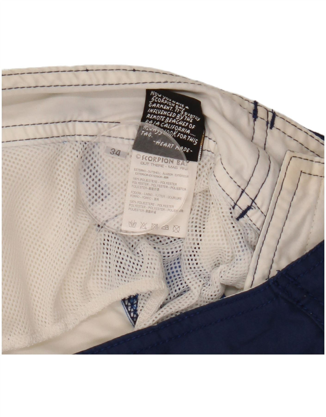 Scorpion Bay Bañador con estampado gráfico para hombre, talla grande, color azul, poliéster