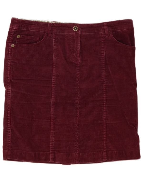 Falda de pana para mujer Fat Face UK 10 Small W32 Algodón burdeos