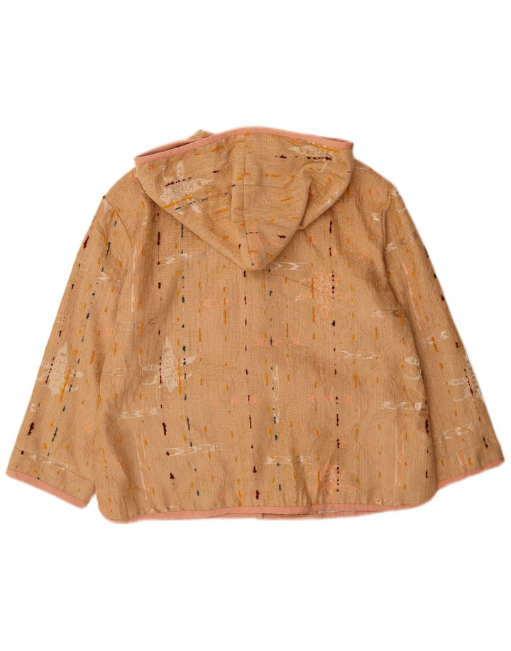 Forte Abrigo con capucha para mujer UK 46 Viscosa con lunares beige grande