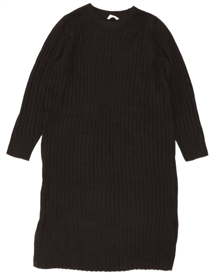 John Lewis Vestido tipo jersey extragrande de manga larga para mujer UK 44 Mediano Negro