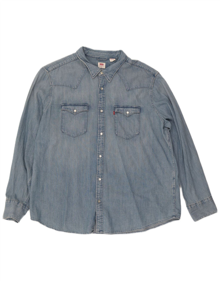 Levi's Camisa vaquera estándar para hombre 2XL Azul