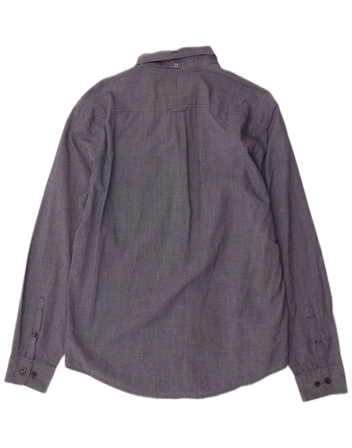 Camisa Penguin Heritage Slim Fit De Algodón Azul Medio