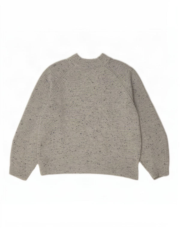 Marks & Spencer Suéter tipo jersey con cuello redondo para mujer UK 44 Gris medio moteado