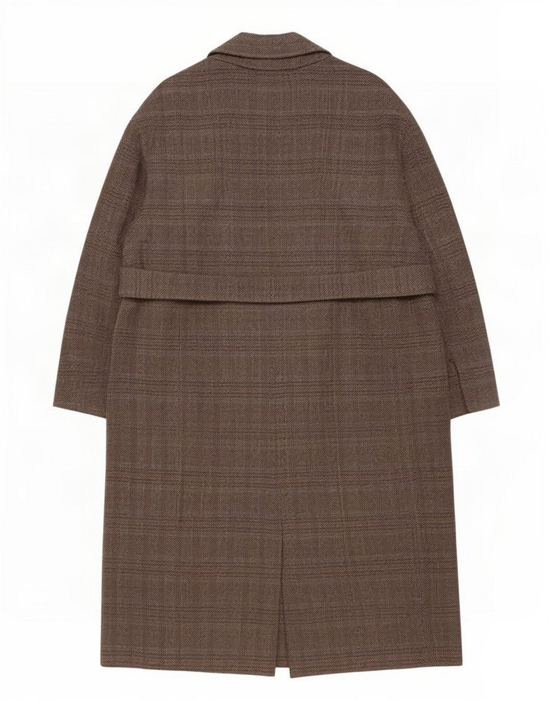 Zara Mujer Abrigo UK 40 Grande Gris Espiga Lana