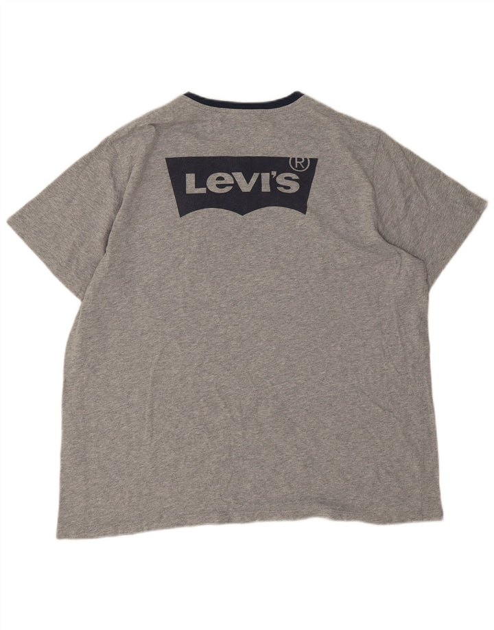 Levi's Hombre Camiseta Gráfica Top XL Algodón Gris