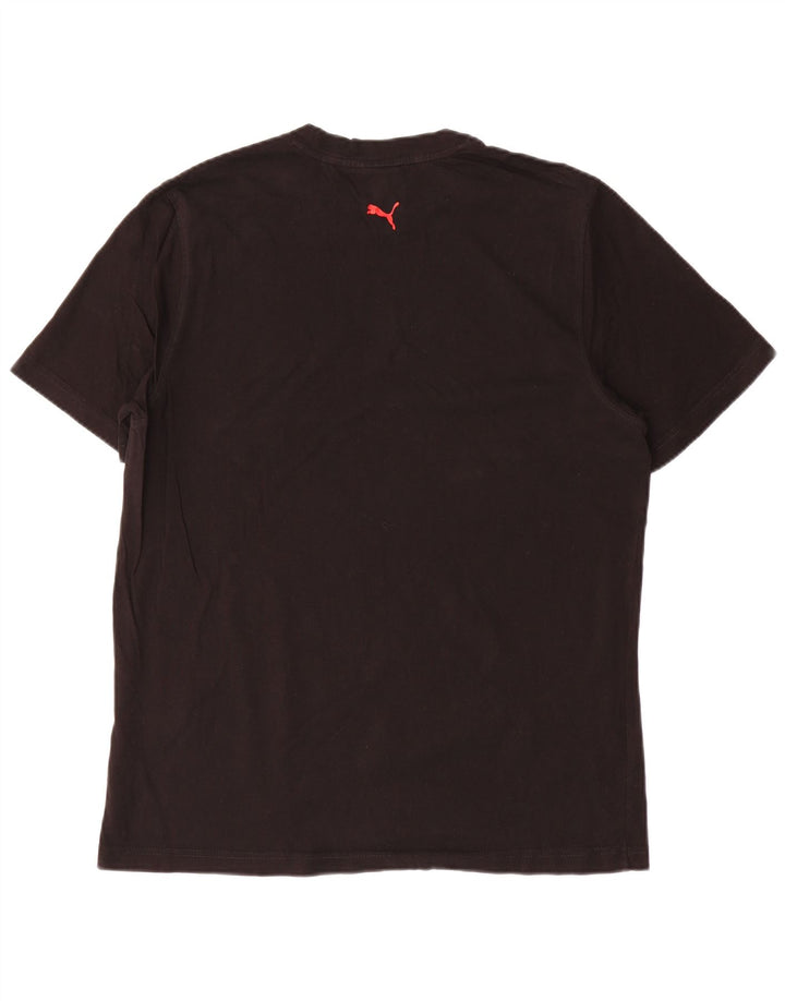 Puma - Camiseta gráfica para hombre, talla grande, algodón negro