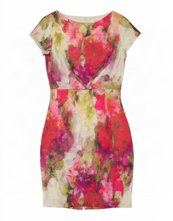 L.K. Bennett Vestido tubo para mujer UK 40 Mediano Seda floral multicolor
