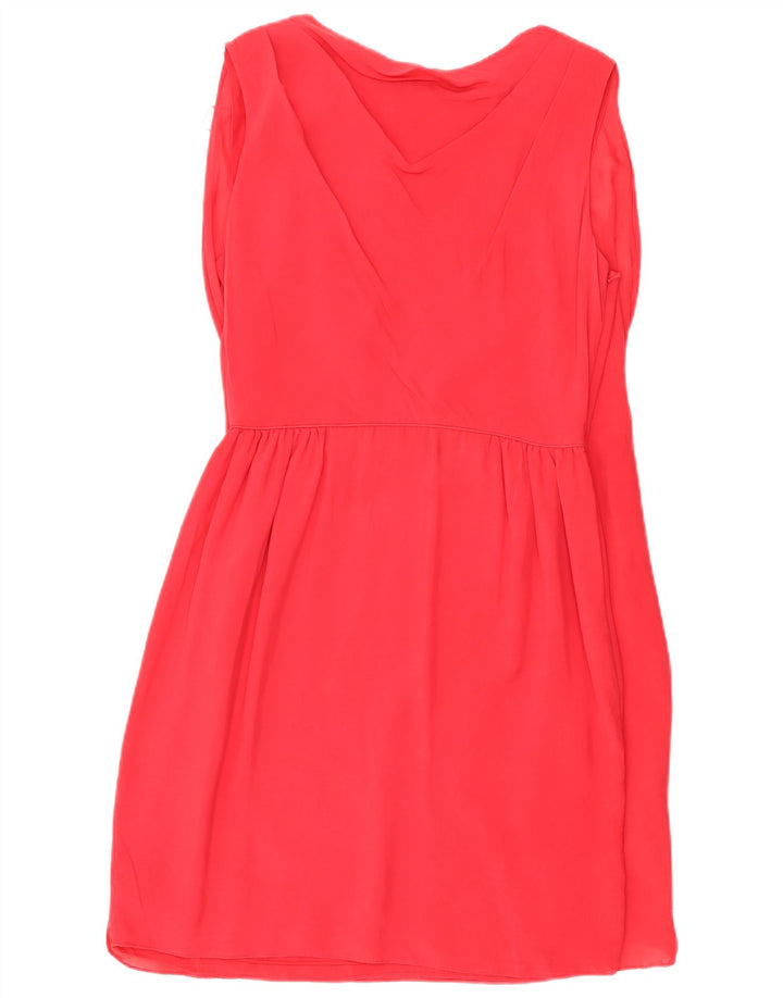 Biba Vestido tubo sin mangas para mujer UK 44 Seda roja mediana