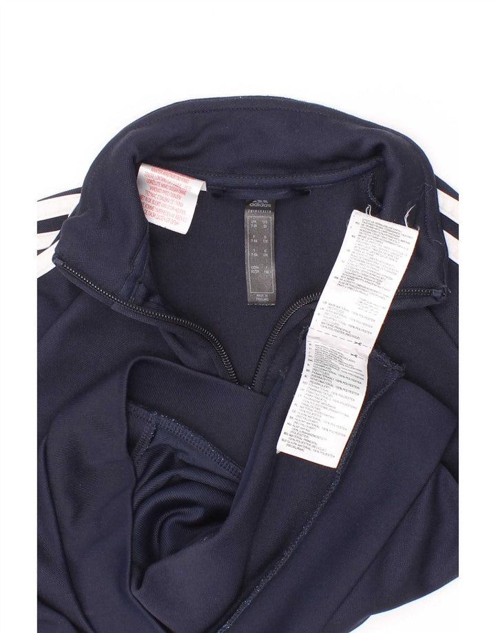 Adidas Chicos Aeroready Chándal Top Chaqueta 7-8 Años Azul Marino Poliéster