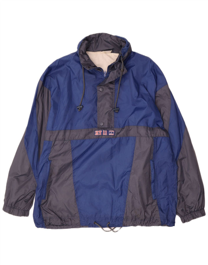 Marcel Clair Chaqueta impermeable tipo jersey para hombre Reino Unido 40 Grande Azul Colorblock