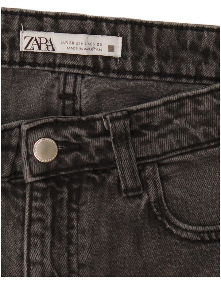 Zara Vaqueros Cónicos Para Mujer EU 38 Small W28 L27 Negro