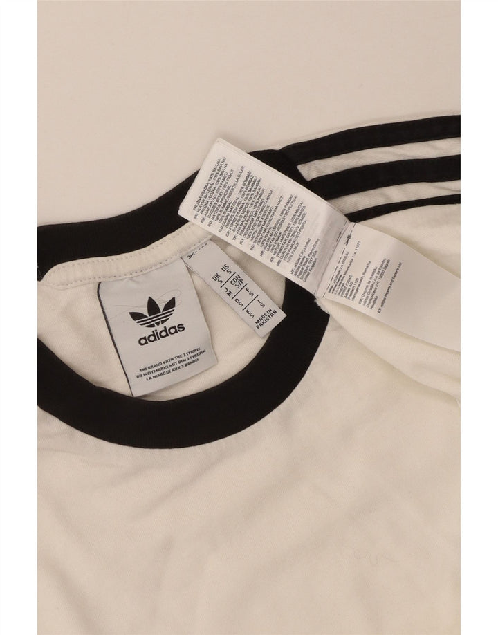 Adidas Hombre Camiseta Top Small Blanco Algodón