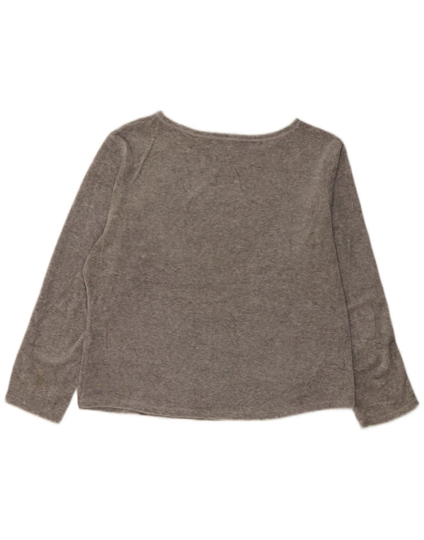 Marks & Spencer Top para mujer de manga larga UK 44 Grande Poliéster gris