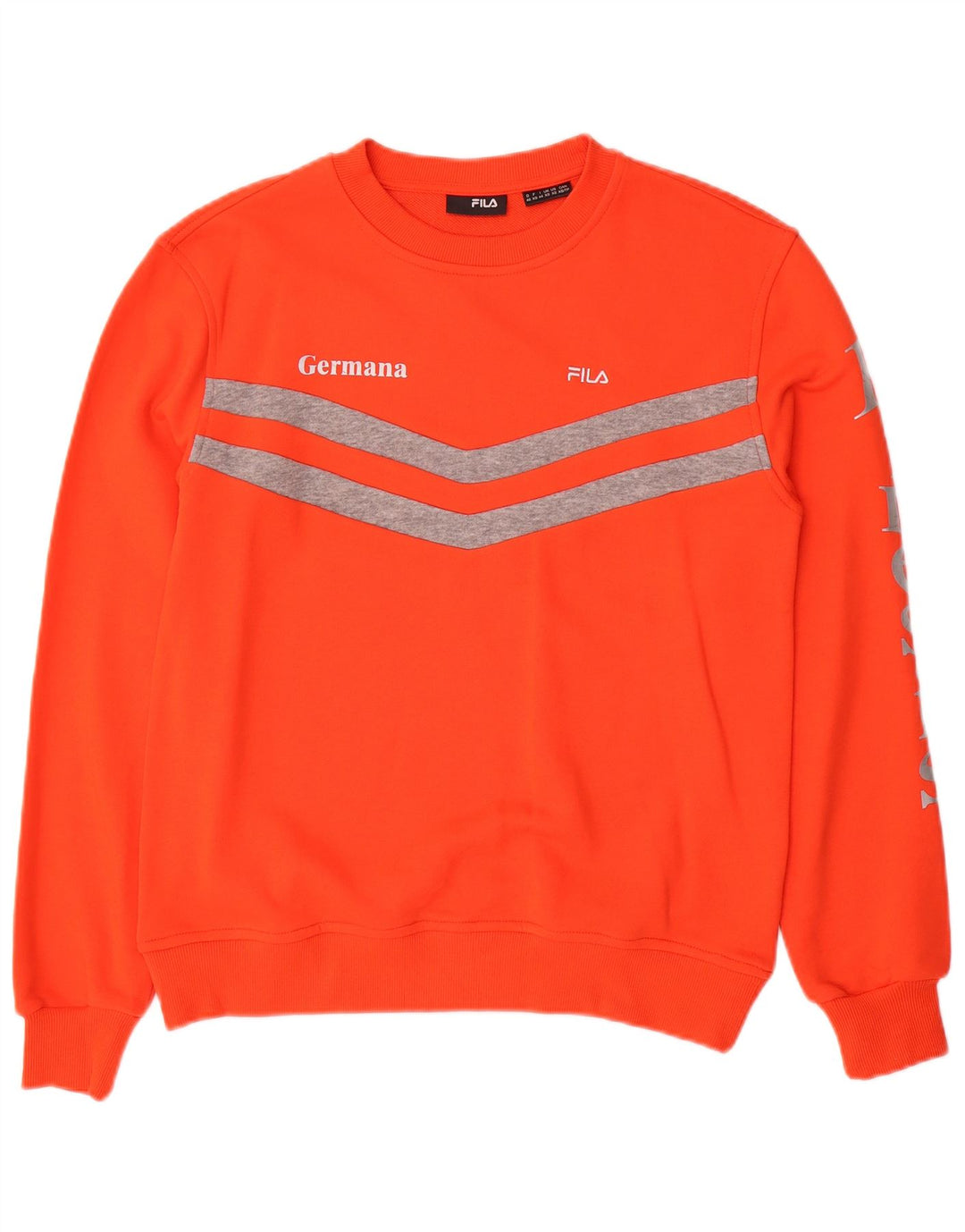FILA Sudadera gráfica para hombre Jumper XS Algodón color block naranja