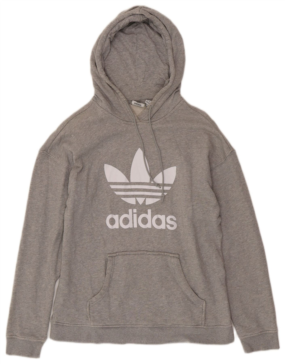 ADIDAS Jersey con capucha gráfico extragrande para mujer Reino Unido 6 XS Algodón gris