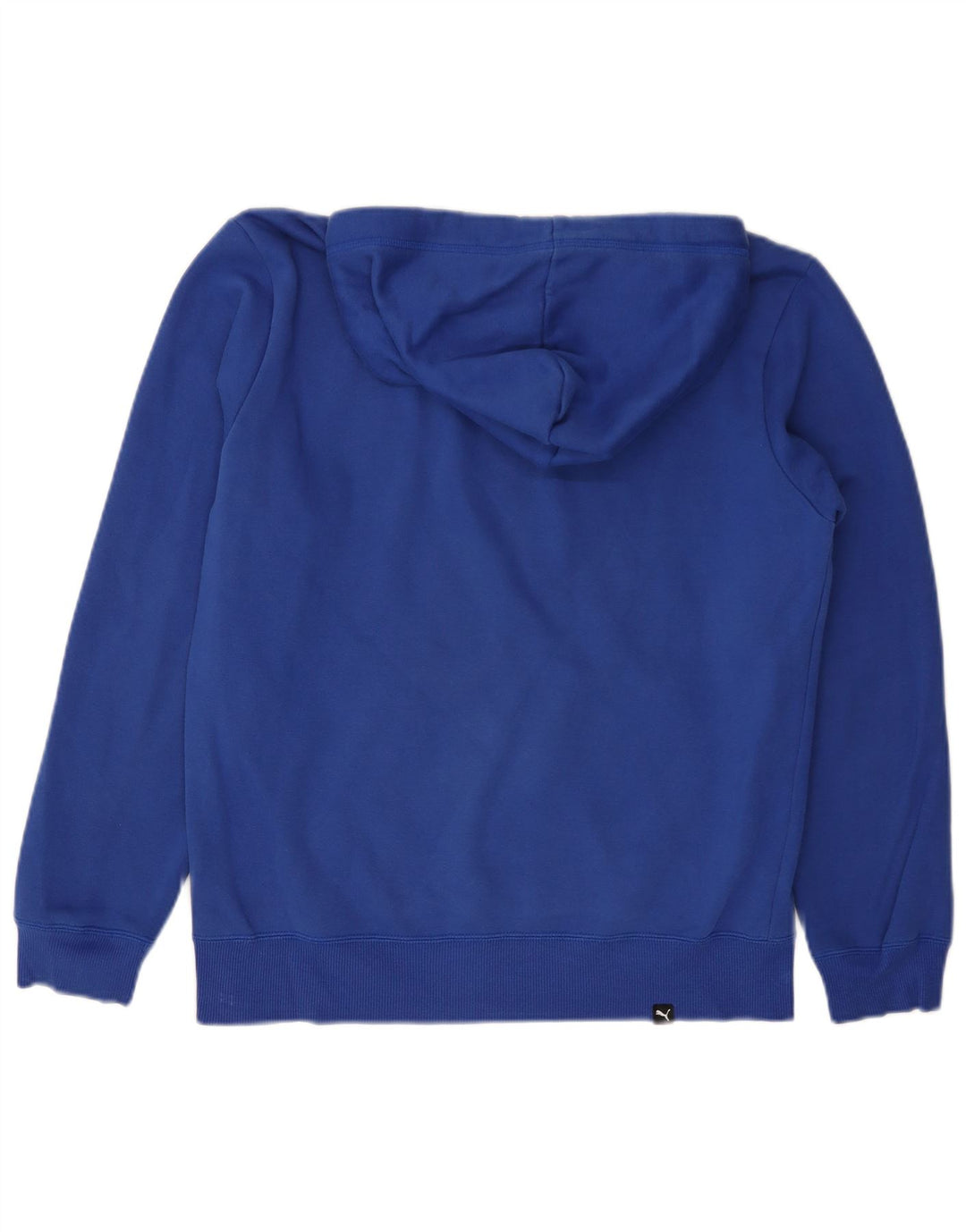 PUMA Jersey con capucha gráfica para hombre pequeño de algodón azul