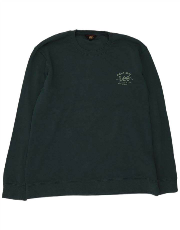 Lee - Sudadera de corte regular para hombre, talla 2XL, algodón verde